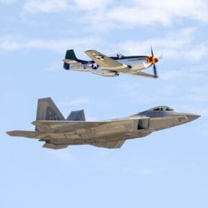 F-22 Raptor Demo/P-51D Heritage Flight